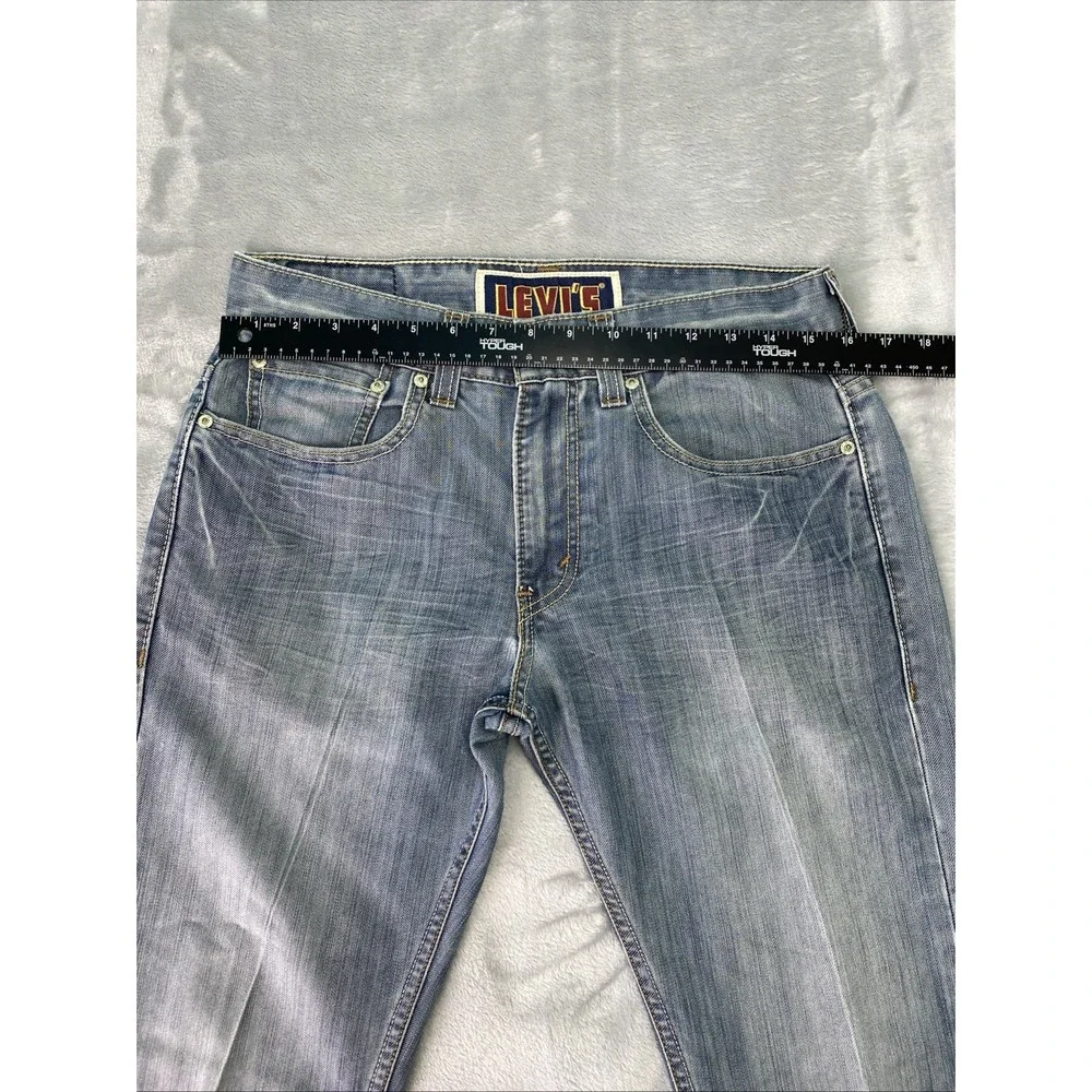 Vintage‎ Y2K Levi's 511 Skinny Jeans Men 32x30 Light Blue Denim Casual Creased